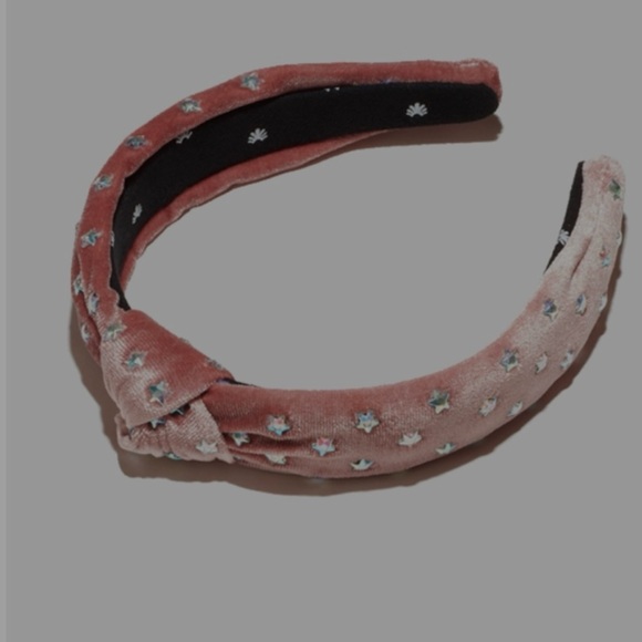 Lele Sadoughi knotted stars Pink Velvet Star Headband os - Picture 1 of 9